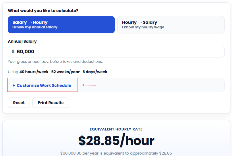 Hourly to Salary Calculator – Annual Salary calculator & Hourly Pay